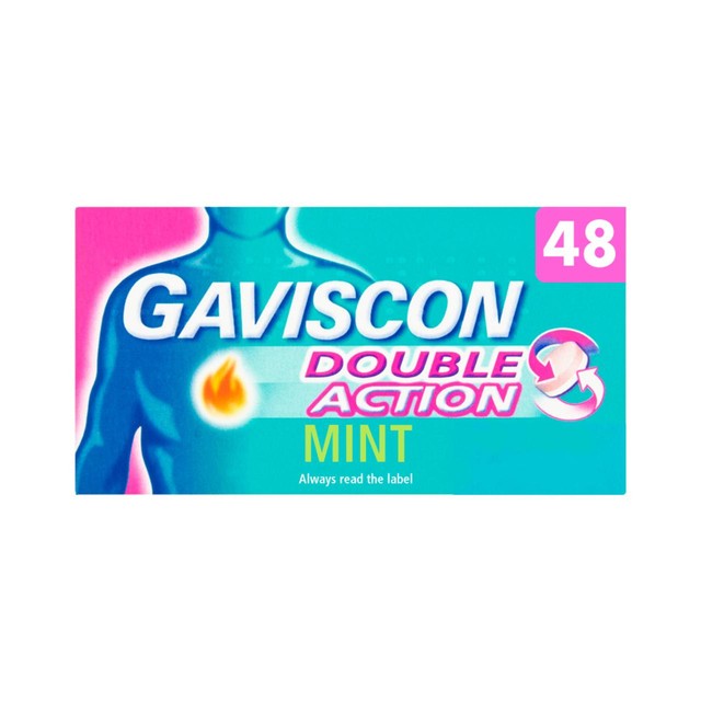Gaviscon mint flavour chewable tablets 48 pack - British product