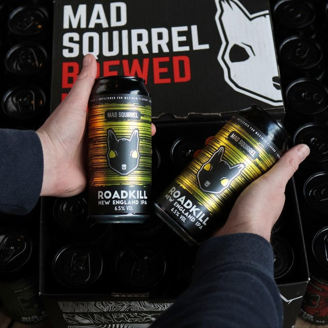 Mad Squirrel Roadkill New England IPA beer 440ml, imported from the UK