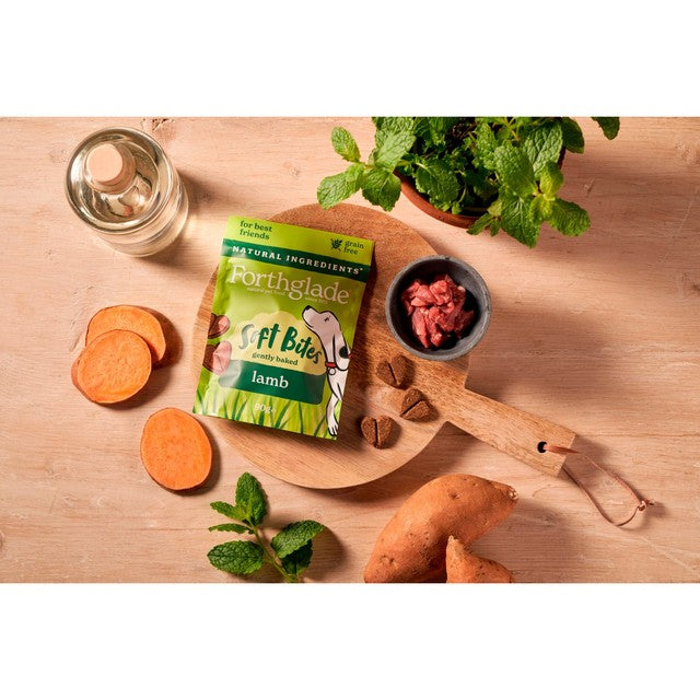 Forthglade grain-free soft bite dog treats with lamb 90g - British product