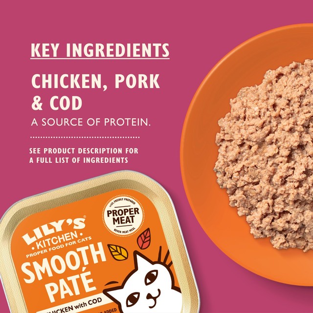Lily's Kitchen cat food pate chicken and cod 85g, UK version