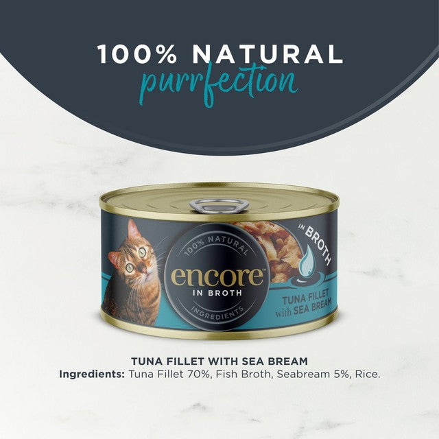 Encore cat food with tuna and seabream 70g - British product