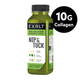 EXALT Nip & Tuck Kaltgepresster grüner Saft mit Kollagen 330ml