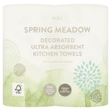 M&S ultra absorbent floral kitchen towels, 3-ply, 2 rolls with 100 sheets each, imported from the UK
