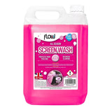 Flow pink screen wash 5L ready-to-use bottle, imported from the UK
