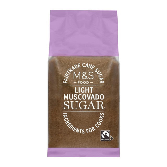 M&S Light Muscovado Brown Sugar 500g, imported from the UK