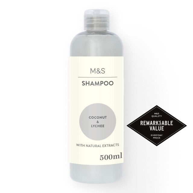 M&S Coconut and Lychee Shampoo 500ml, imported from the UK