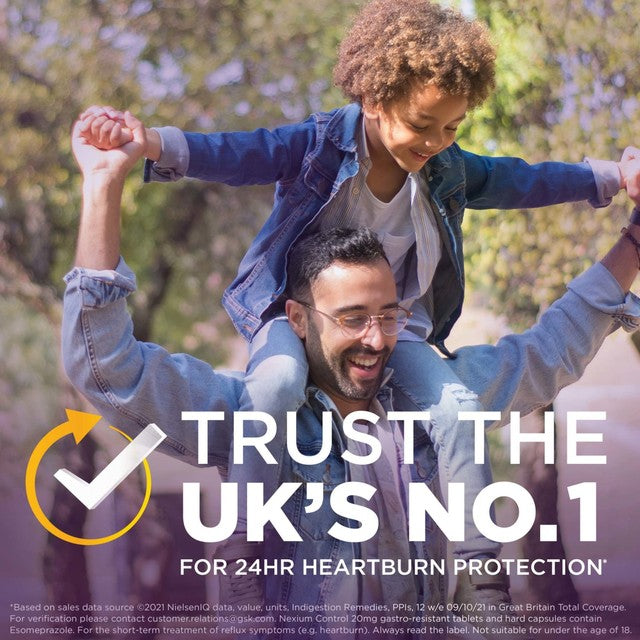 Nexium Control heartburn and indigestion relief tablets 20mg 7 pack, imported from the UK