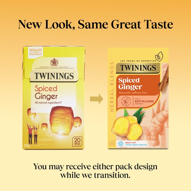 Twinings spiced ginger tea 20 teabags (British brand)