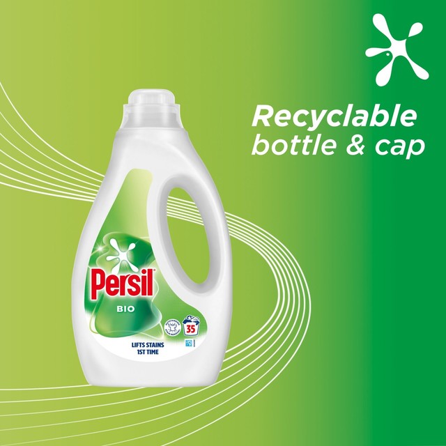 Persil Bio liquid laundry detergent 945ml, imported from the UK