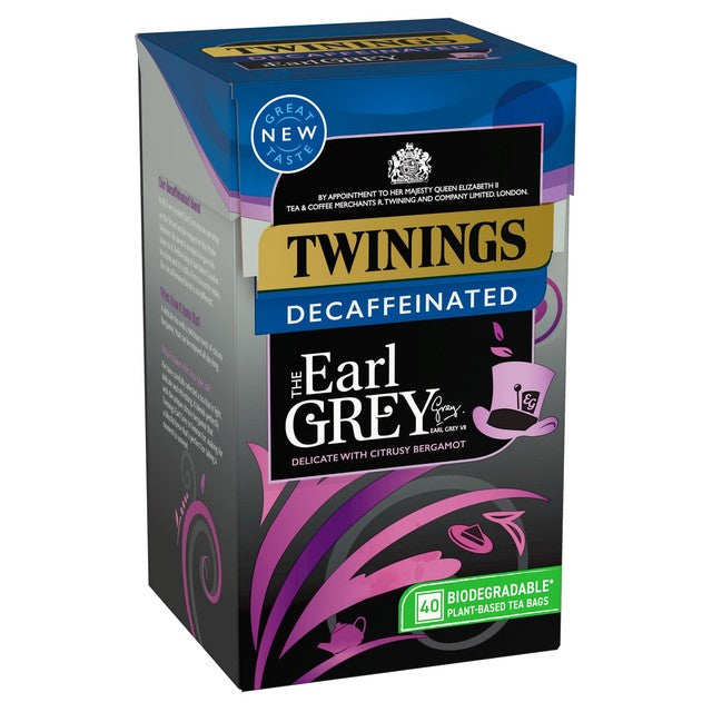 Twinings Decaffeinated Earl Grey tea bags 40 count (British brand)