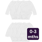 M&S M&S Baby Cotton Long Sleeve Bodysuits White 0-3 Months- Buy online at McGrocer