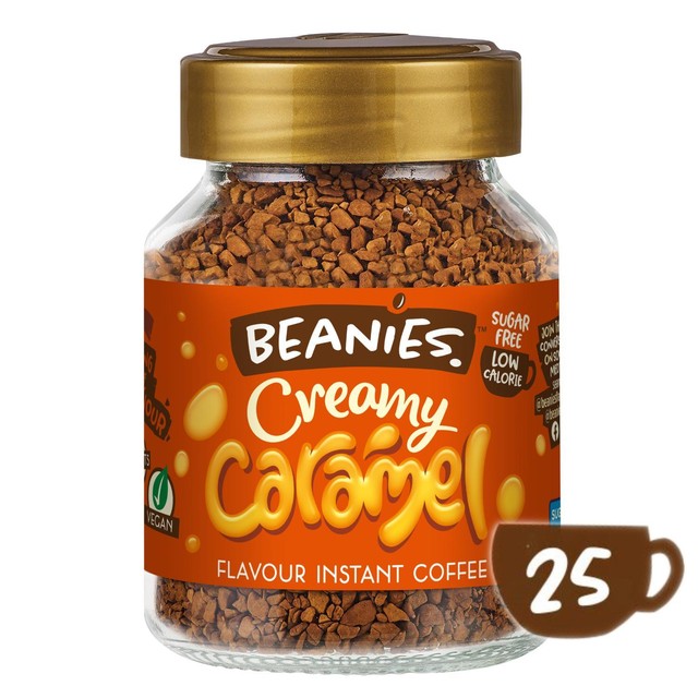 Beanies creamy caramel instant coffee 50g - British product