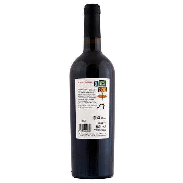 Bowl Grabber Rosso d'Italia red wine 750ml, imported from the UK