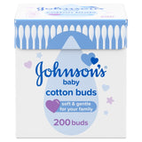 Bastoncillos de algodón Johnson's Baby, paquete de 200 unidades