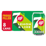 7up Regular Lemon and Lime soft drink 330ml Pack (British brand)