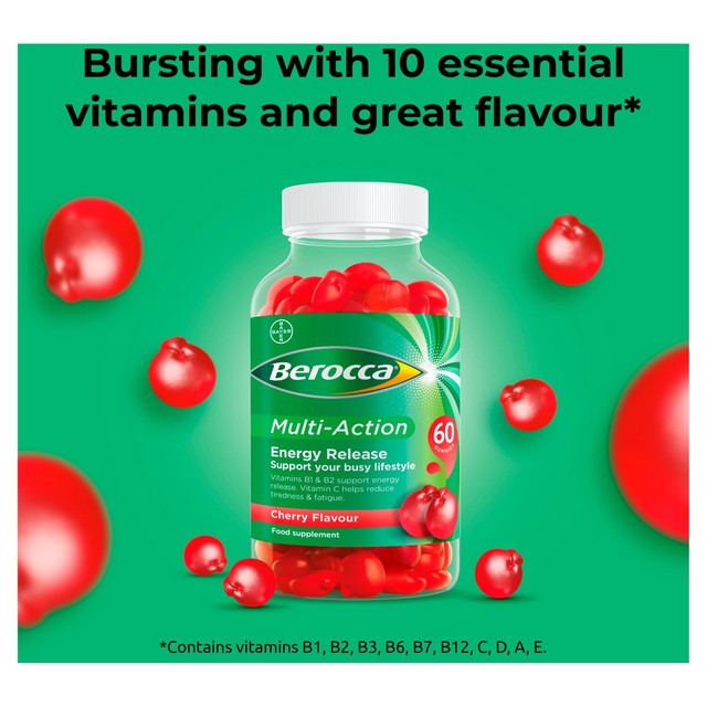 Berocca cherry vitamin gummies 60 pack - British product