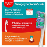 Colgate 360 Max White medium manual toothbrush 3 pack - British product