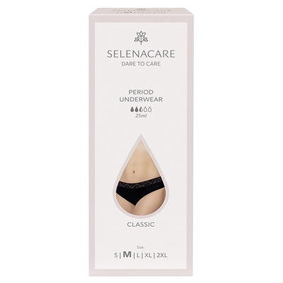 M&S Selenacare Klassiske Svarte Menstruasjonsundertøy Periodebukser Størrelse M - Kjøp online hos McGrocer