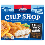 M&S Young's Chip Shop 4 Large Battered Cod Fillets Frozen 440g- Buy online at McGrocer