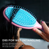 Denman wet detangler hair brush Pink Crush, imported from the UK