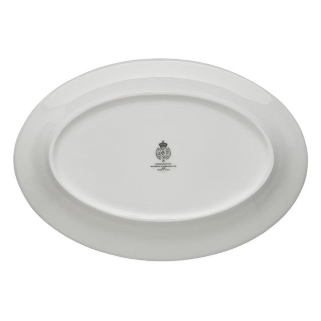 Portmeirion Serendipity white oval platter 31.6x22cm, imported from the UK