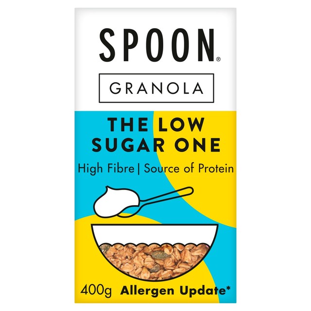 Spoon low sugar protein granola with nuts and seeds - British product