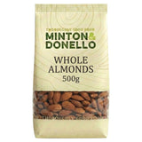 Minton & Donello whole almonds 500g, imported from the UK