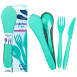 M&S Sistema To Go Cutlery Travel Set Reusable Plastic Cutlery Set- Buy online at McGrocer