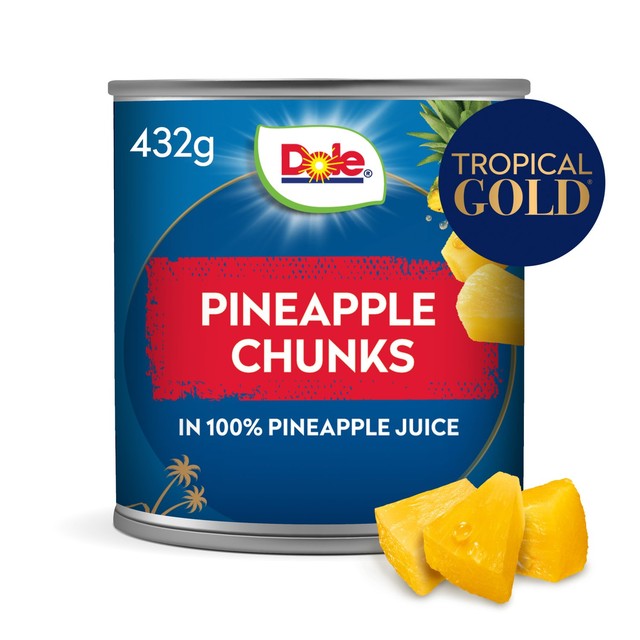 Dole pineapple chunks in juice 432g - British product