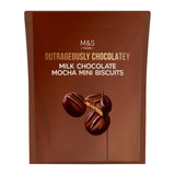 M&S M&S Outrageously Chocolatey Milk Chocolate & Mocha Mini Biscuits- Buy online at McGrocer