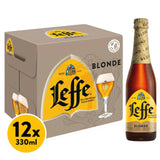 Leffe Blonde Belgian lager beer 12 x 330ml, UK version