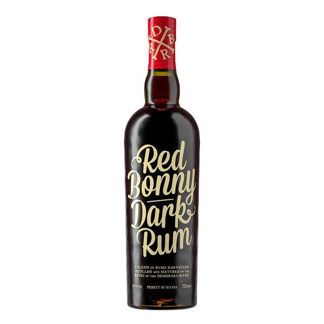 Red Bonny dark rum 75cl, imported from the UK