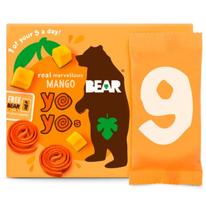 Bear Fruit Yoyos Mango Fruit Snack Rolls 9 x 20g