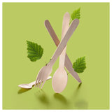 BioPak wooden knives 10 per pack - British product