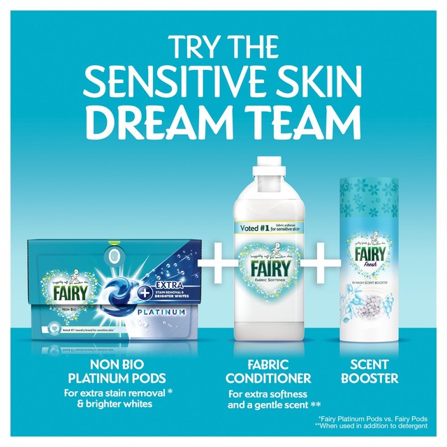 Fairy Platinum Non Bio washing liquid 63 Washes - British product