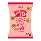 M&S Prawn Cocktail Shells 80g, imported from the UK