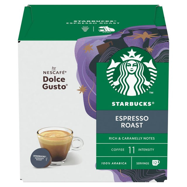 Starbucks dark espresso roast coffee pods 12 pack (British brand)