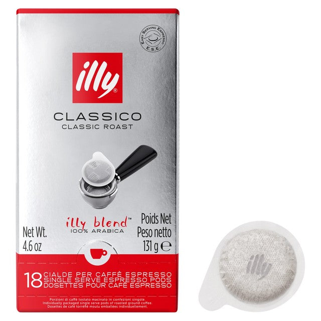 Illy Classico espresso pods 131g, UK version