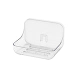 Addis Invisifix clear soap dish tray with wall mount storage - British product