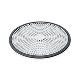 M&S OXO Softworks Shower Drain Cover Stainless Steel/Black Drain Protector 13.2cm- Buy online at McGrocer