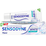 Sensodyne Advanced White toothpaste 75ml, imported from the UK