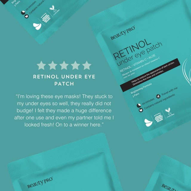 BeautyPro Retinol Under Eye Patches 3 per pack - British product