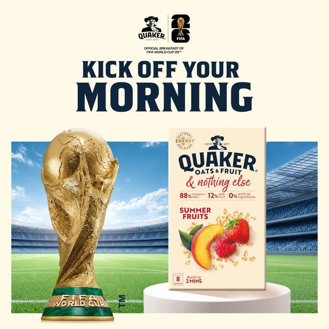 Quaker Summer Berries Porridge Sachets 264g, imported from the UK