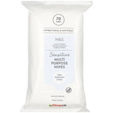 M&S sensitive antibacterial wipes 70 pack, imported from the UK