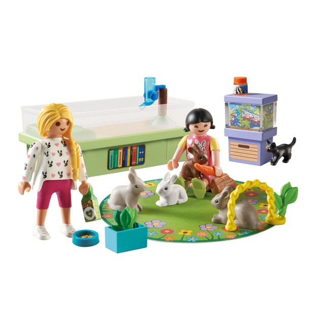 Playmobil Family with Rabbits Starter Pack toy playset, imported from the UK