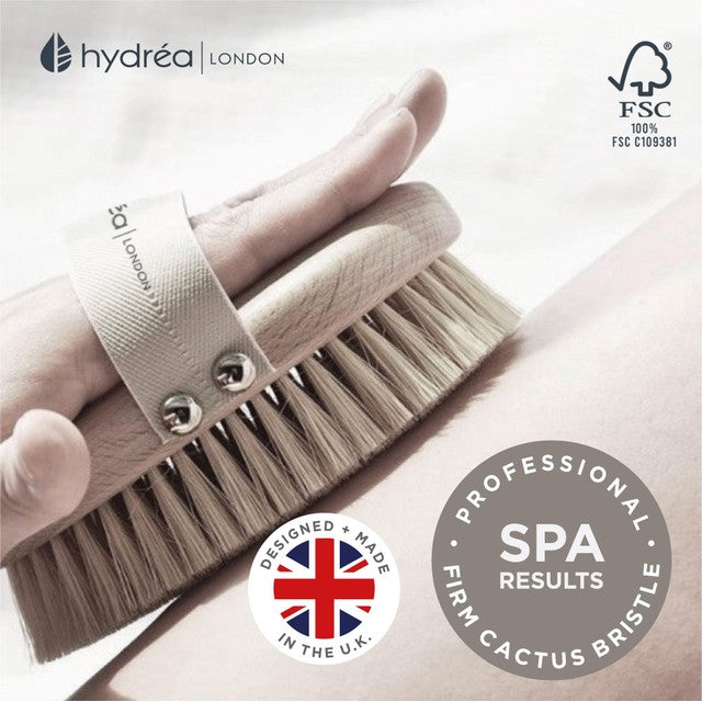 Hydréa London body brush with cactus bristle, hard strength, UK version