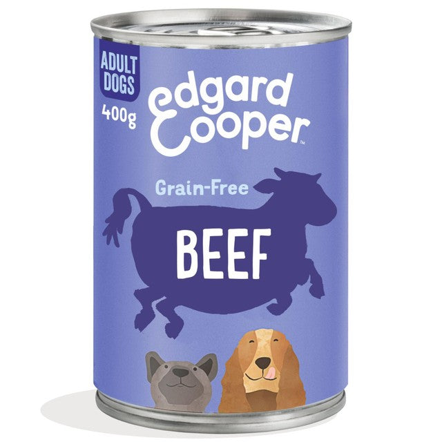 Edgard & Cooper adult grain free wet dog food with beef 400g - British product