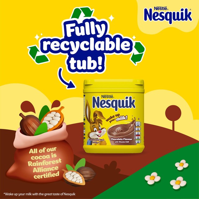 Nesquik chocolate milkshake powder 500g, imported from the UK