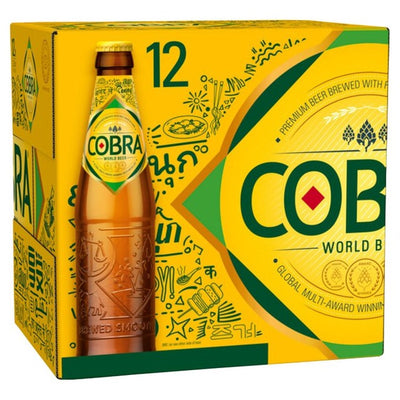 M&S Cobra Premium Lager Beer 12 x 330ml- Buy online at McGrocer
