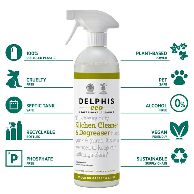 Delphis Eco heavy-duty kitchen cleaner and degreaser 700ml - British product